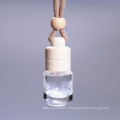 design empty transparent perfume diffuser container hanging car air freshener glass bottle